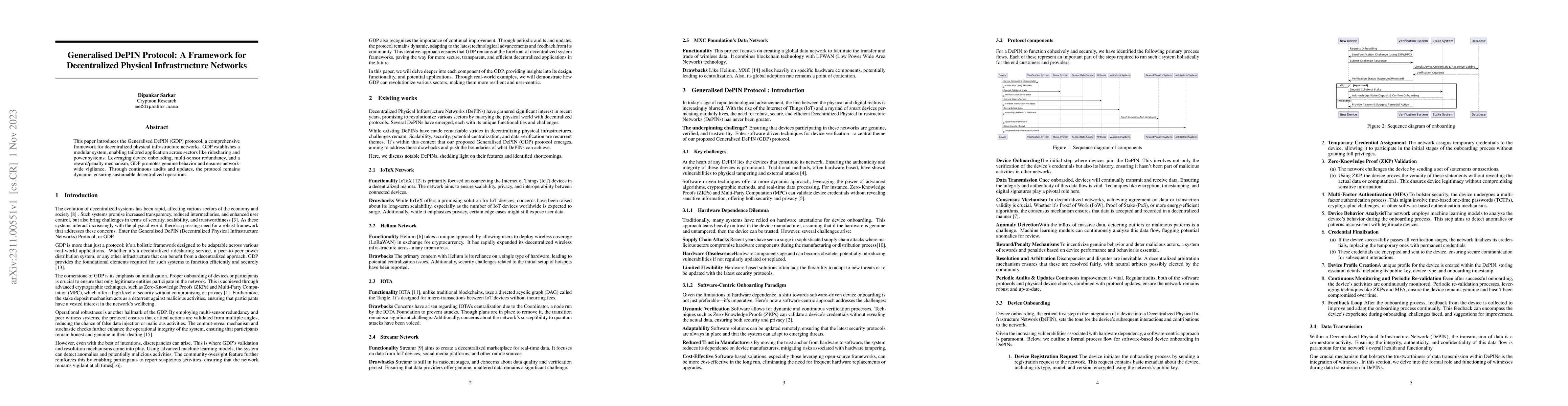 Thumbnail for Generalised DePIN Protocol: A Framework for Decentralized Physical
  Infrastructure Networks