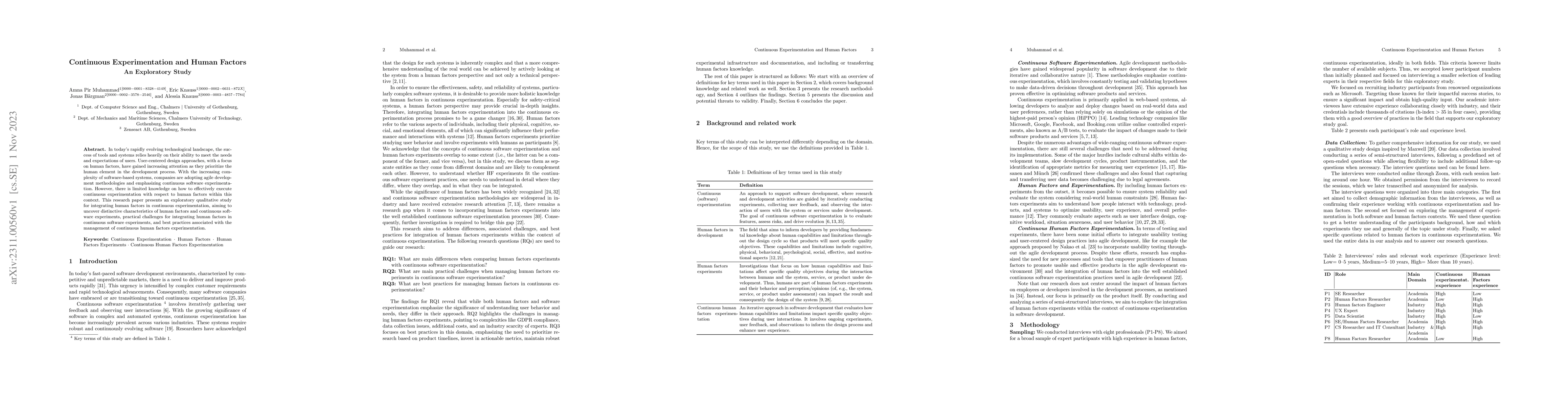 Thumbnail for Continuous Experimentation and Human Factors An Exploratory Study