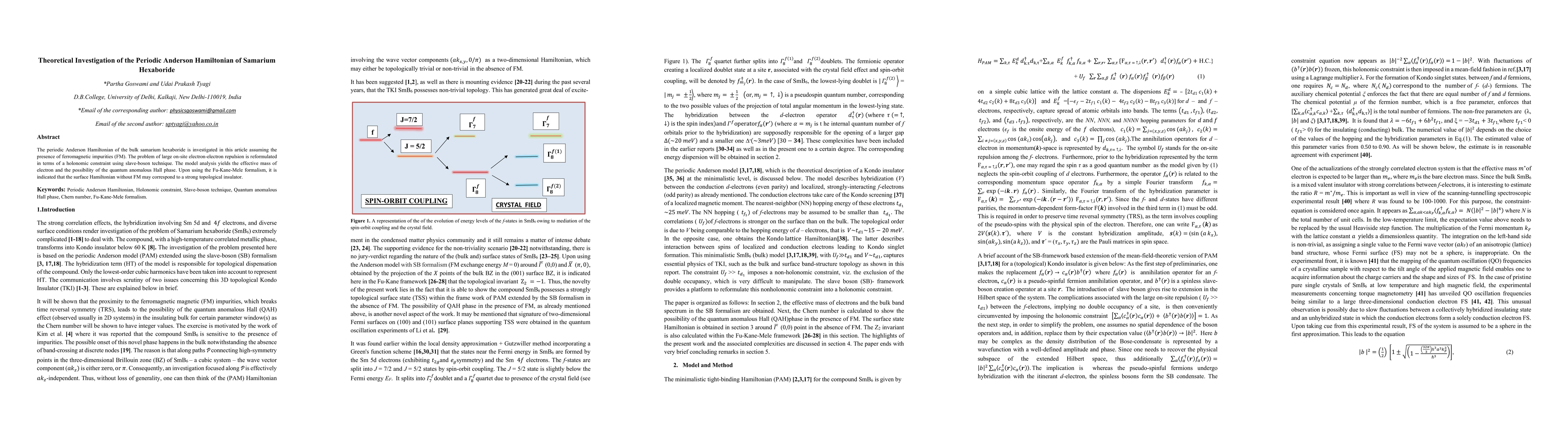 Thumbnail for Theoretical Investigation of the Periodic Anderson Hamiltonian of
  Samarium Hexaboride