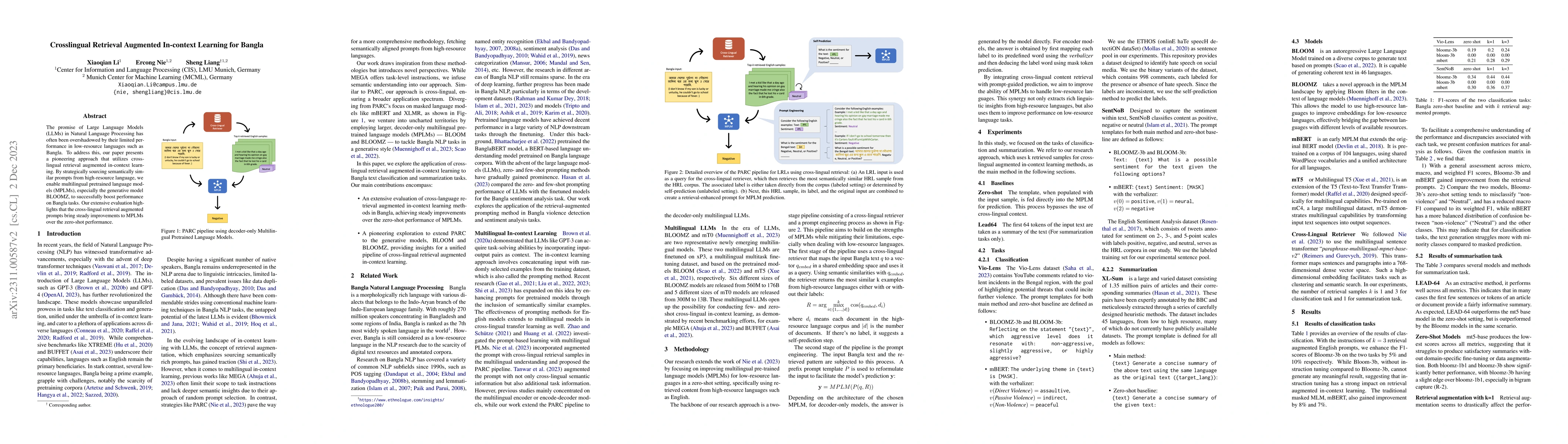 Thumbnail for Crosslingual Retrieval Augmented In-context Learning for Bangla