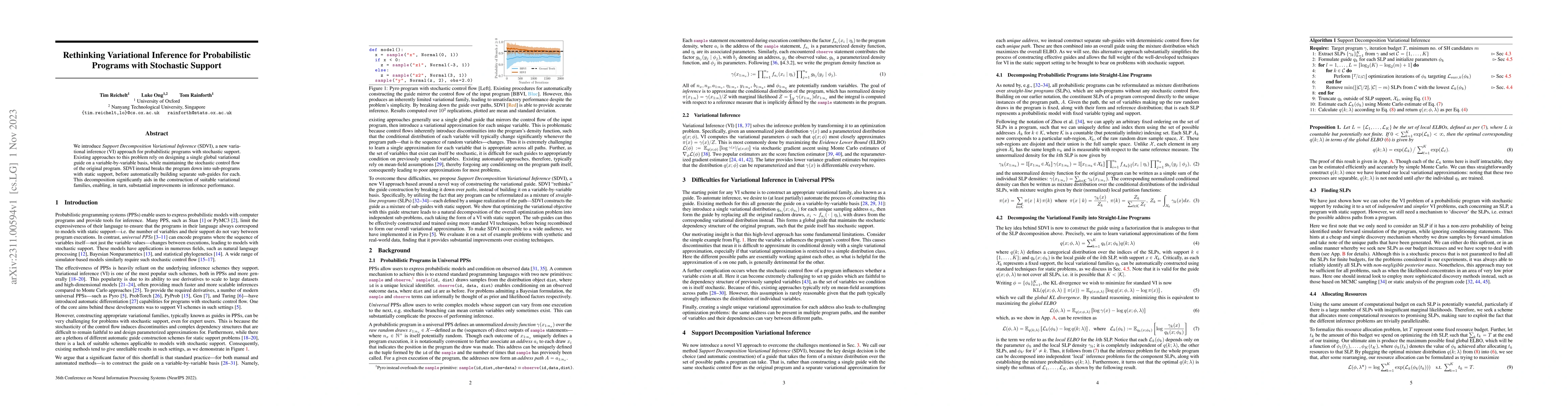 Thumbnail for Rethinking Variational Inference for Probabilistic Programs with
  Stochastic Support