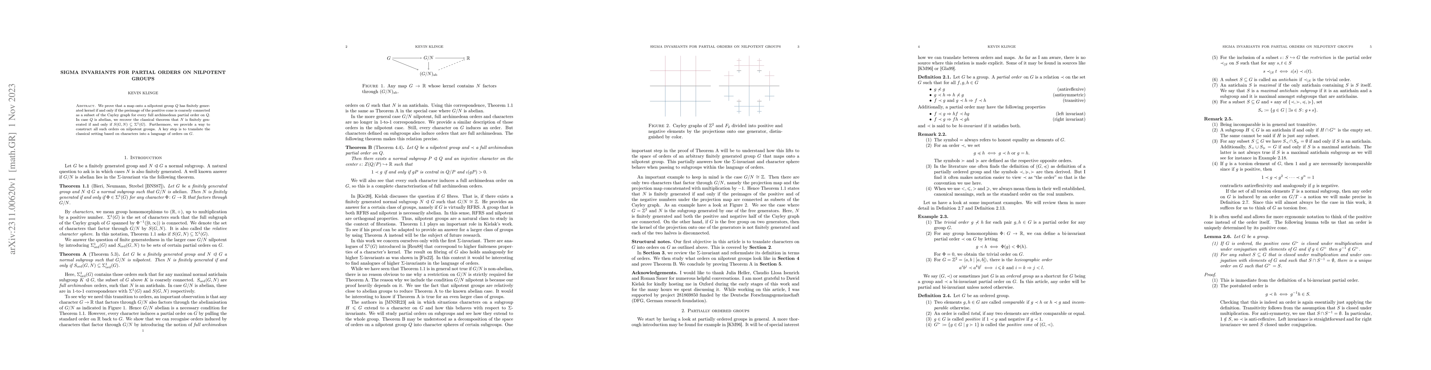 Thumbnail for Sigma invariants for partial orders on nilpotent groups