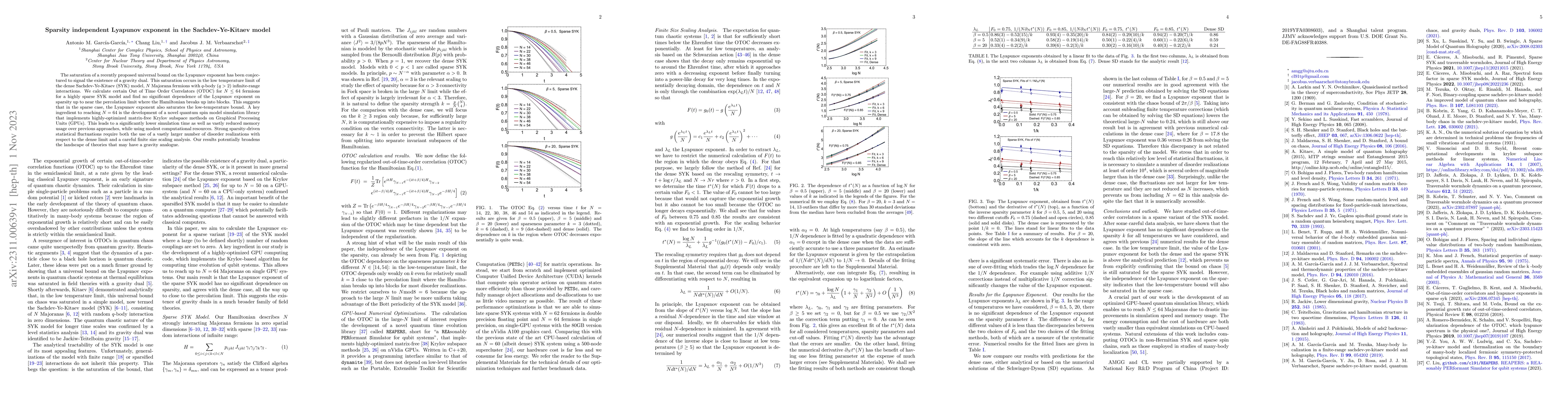 Thumbnail for Sparsity independent Lyapunov exponent in the Sachdev-Ye-Kitaev model