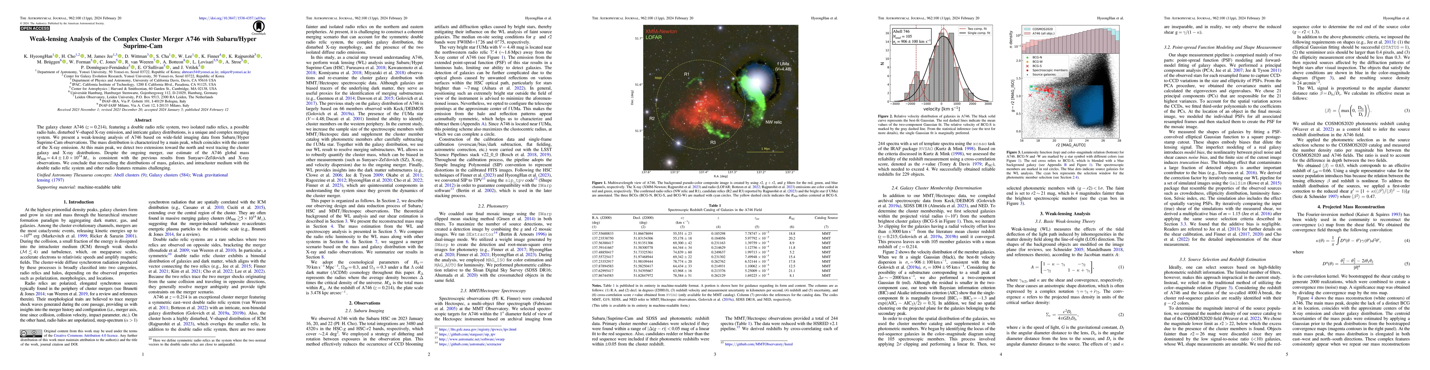 Thumbnail for Weak-Lensing Analysis of the Complex Cluster Merger Abell 746 with
  Subaru/Hyper Suprime-Cam
