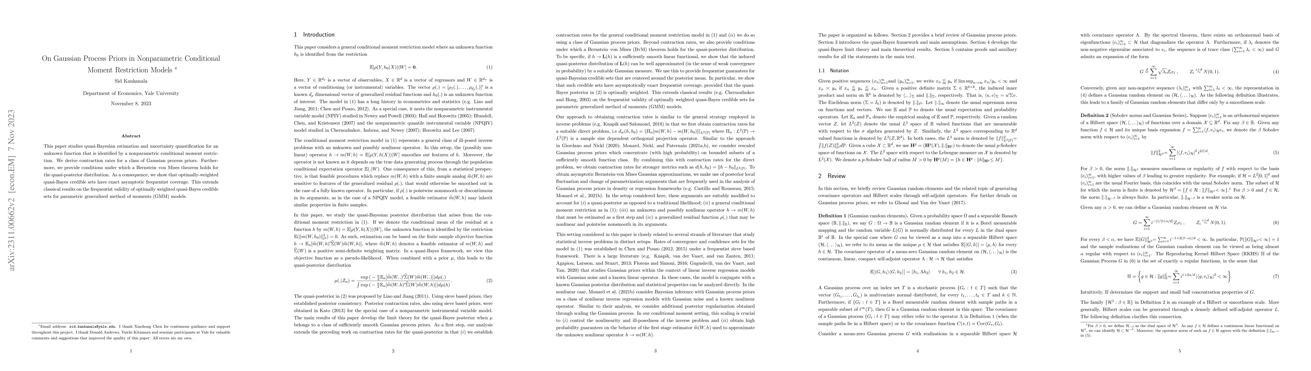 Thumbnail for On Gaussian Process Priors in Conditional Moment Restriction Models