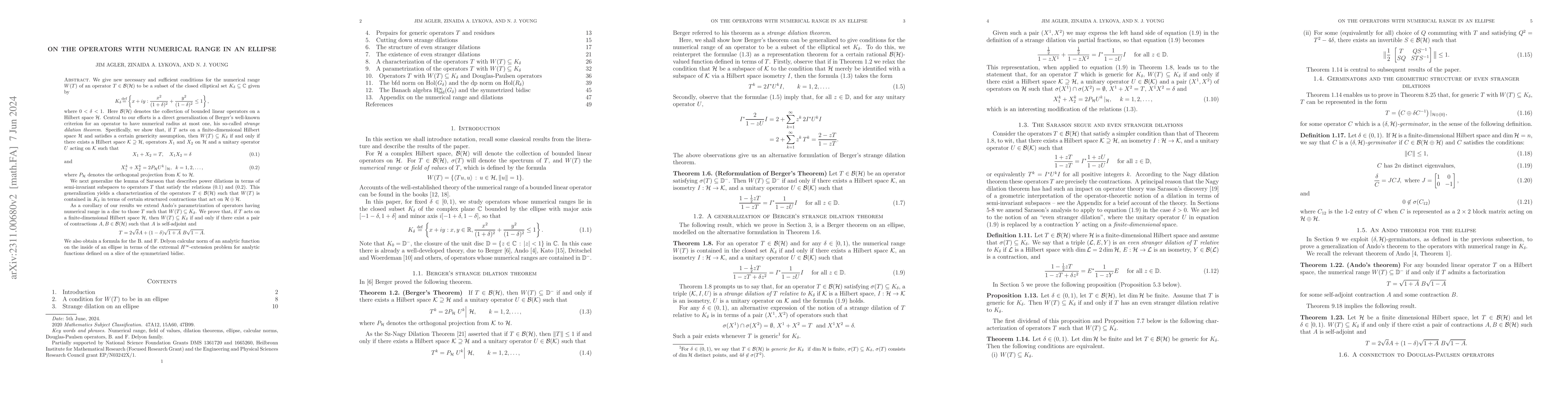 Thumbnail for On the Operators with Numerical Range in an Ellipse