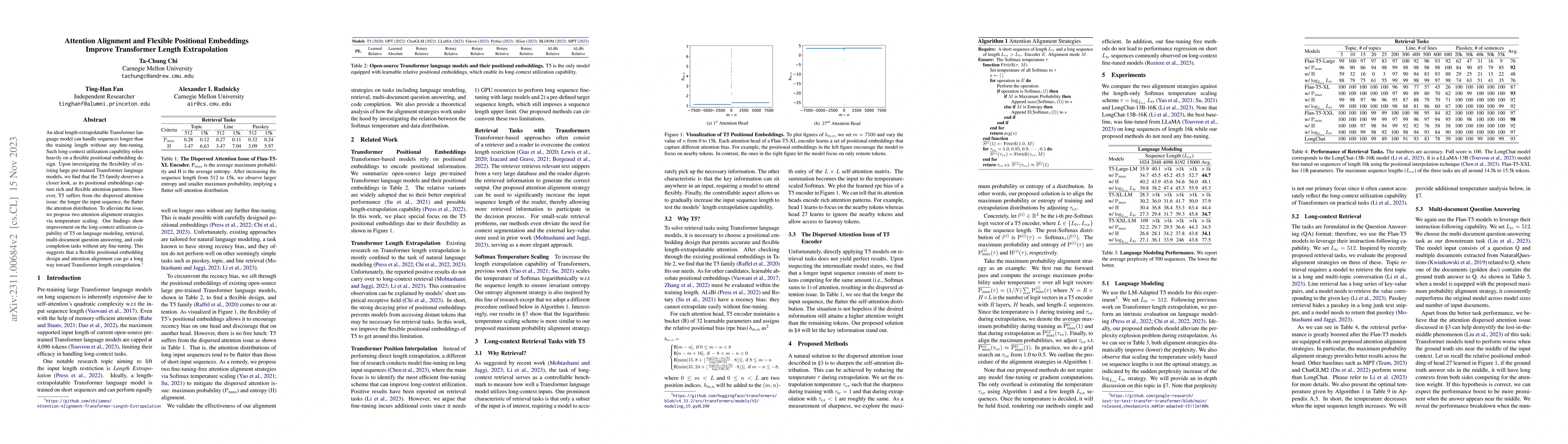 Thumbnail for Attention Alignment and Flexible Positional Embeddings Improve
  Transformer Length Extrapolation
