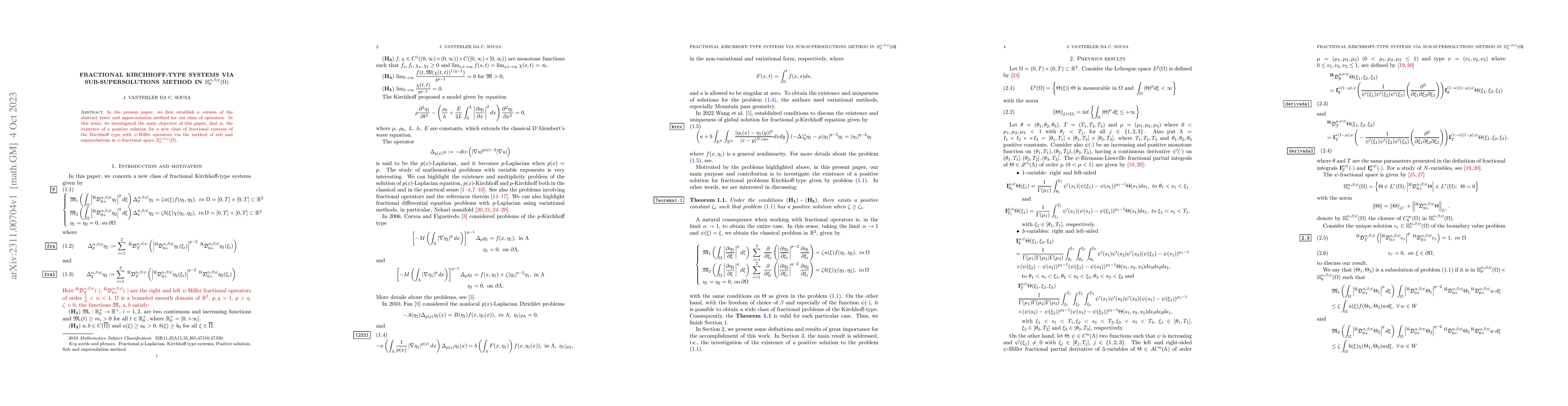 Thumbnail for Fractional Kirchhoff-type systems via sub-supersolutions method in
  $\mathbb{H}^{\alpha,\beta;\psi}_{p}(\Omega)$