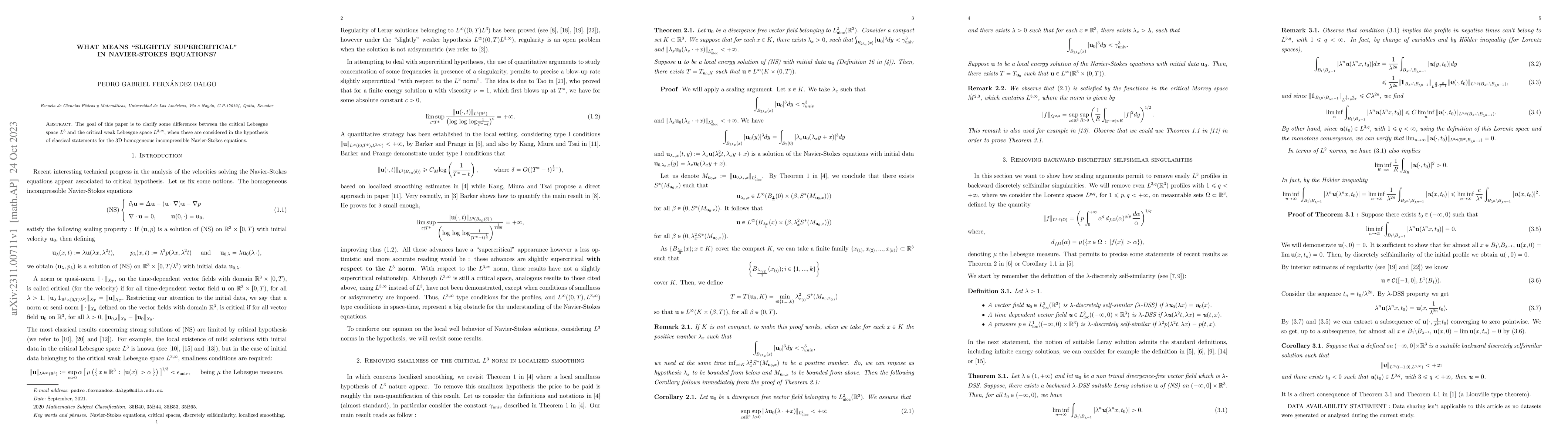Thumbnail for What means "slightly supercritical" in Navier-Stokes equations?