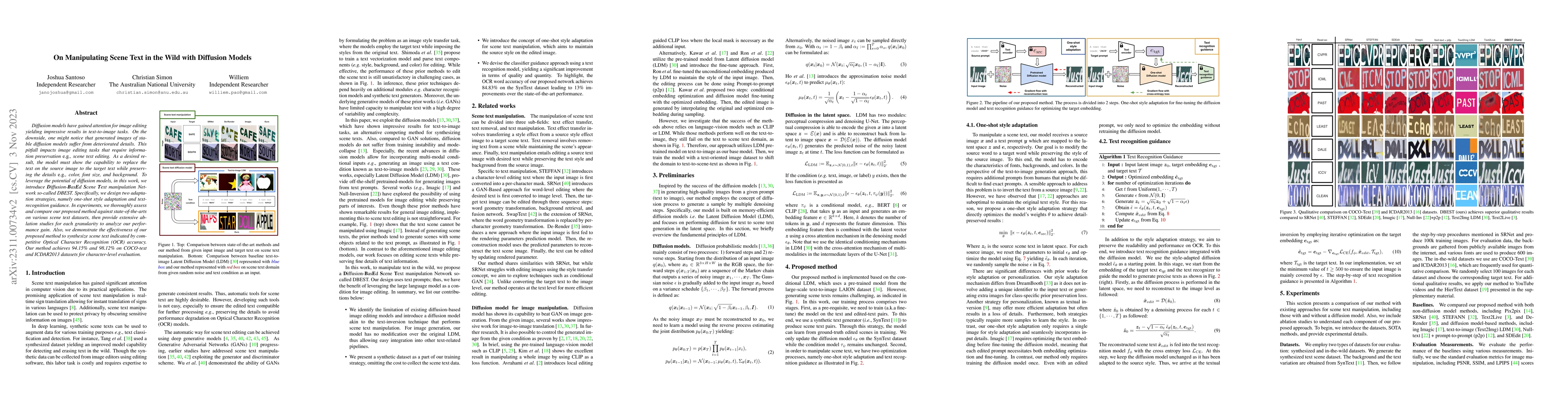 Thumbnail for On Manipulating Scene Text in the Wild with Diffusion Models