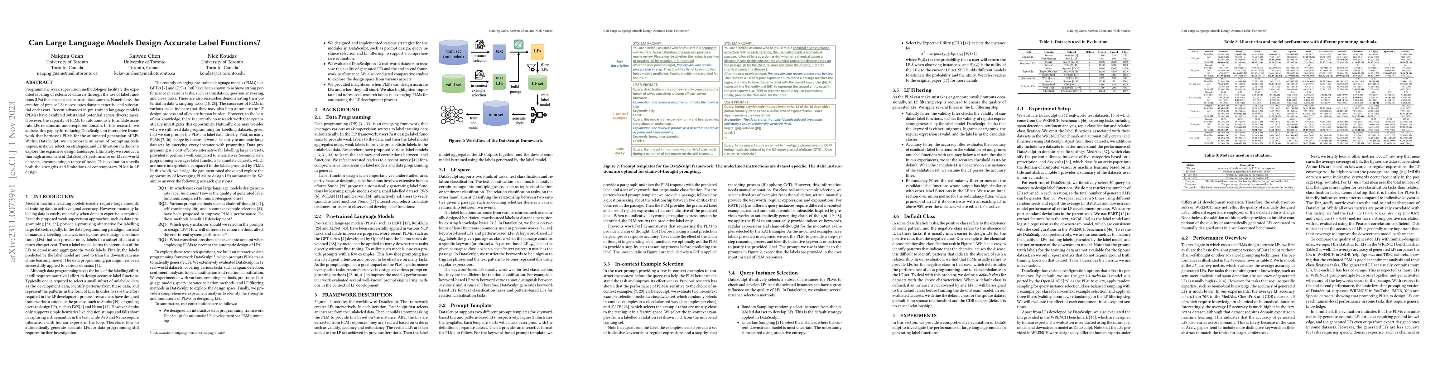 Thumbnail for Can Large Language Models Design Accurate Label Functions?