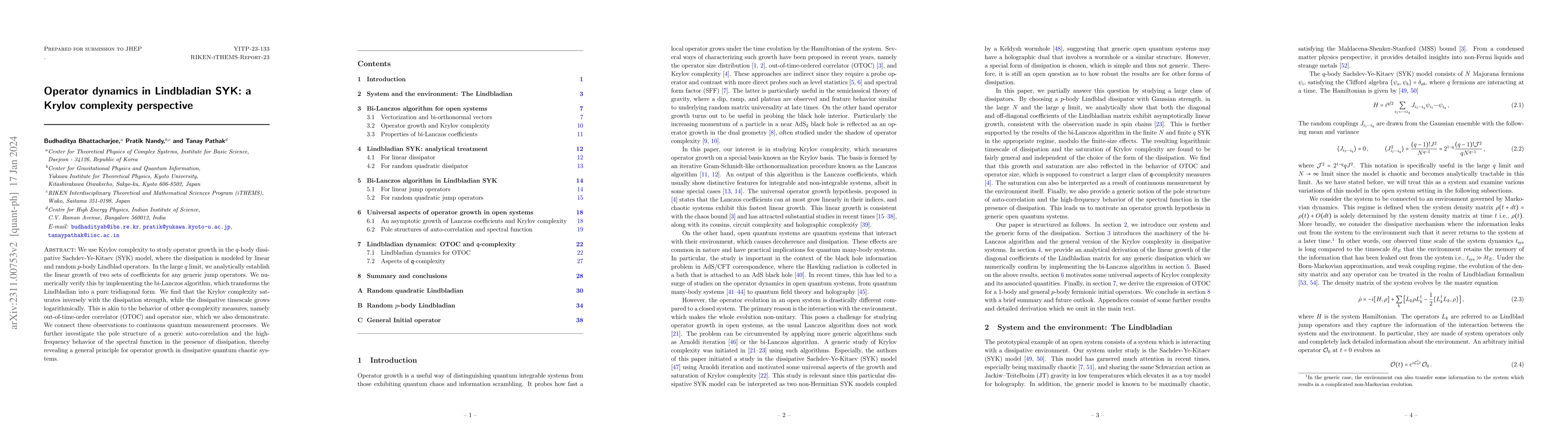 Thumbnail for Operator dynamics in Lindbladian SYK: a Krylov complexity perspective