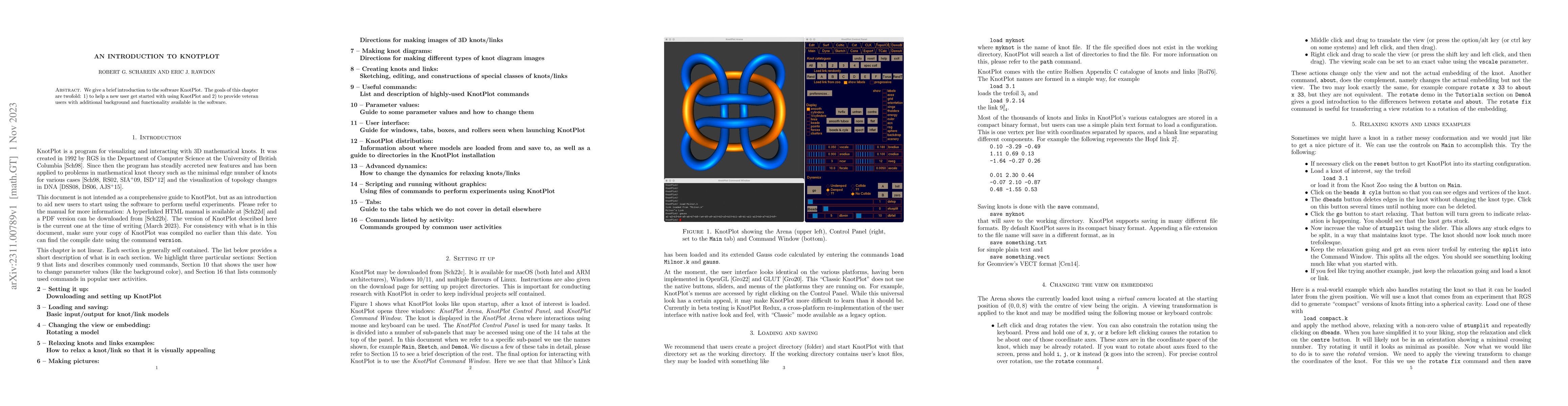 Thumbnail for An introduction to KnotPlot