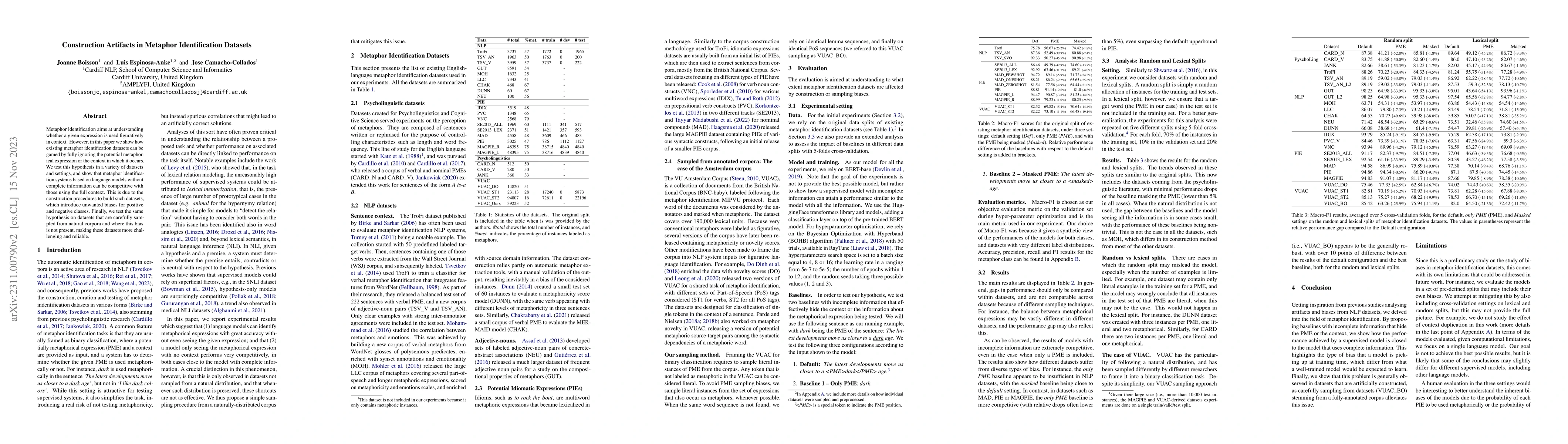 Thumbnail for Construction Artifacts in Metaphor Identification Datasets