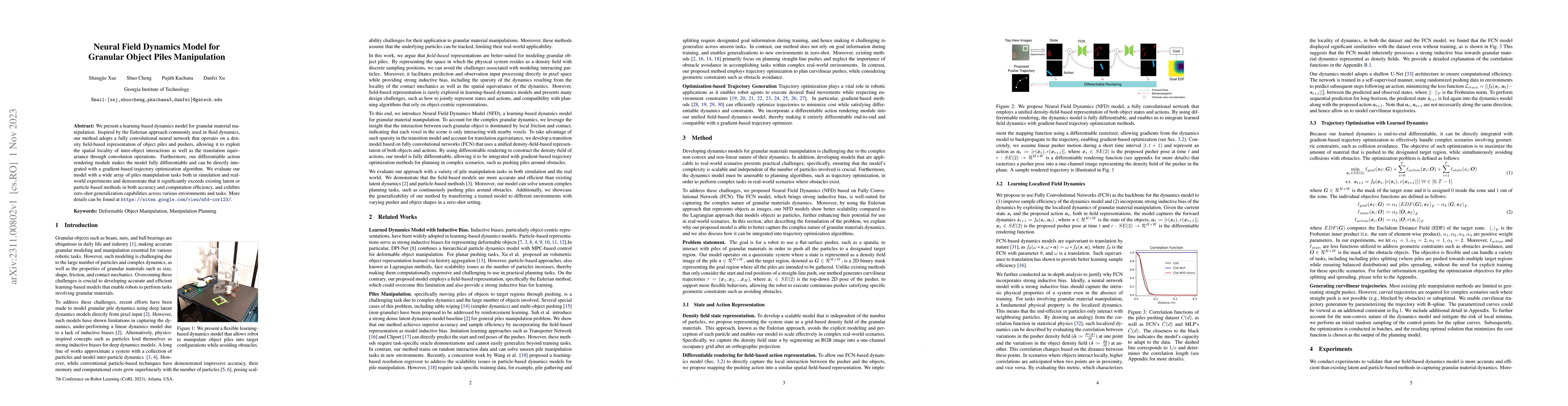 Thumbnail for Neural Field Dynamics Model for Granular Object Piles Manipulation