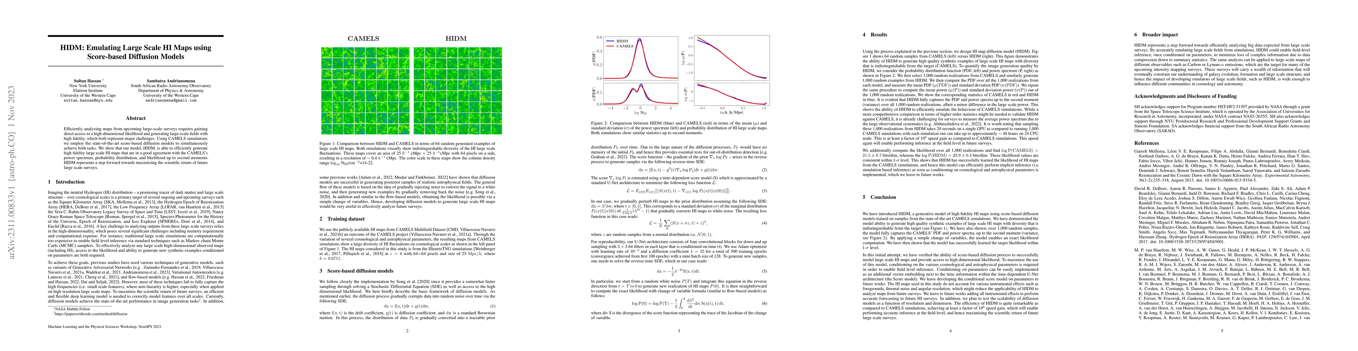 Thumbnail for HIDM: Emulating Large Scale HI Maps using Score-based Diffusion Models