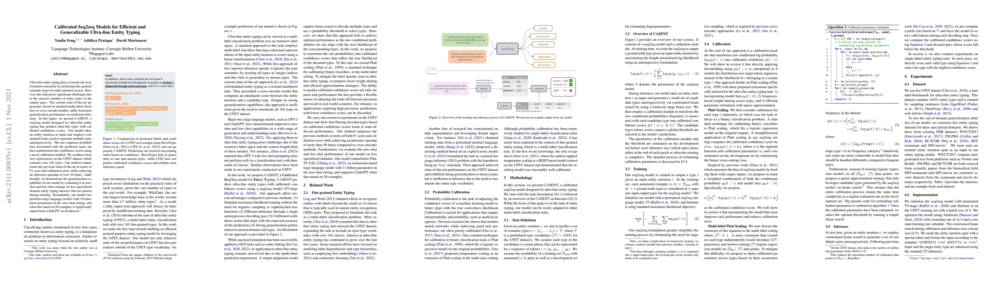 Thumbnail for Calibrated Seq2seq Models for Efficient and Generalizable Ultra-fine
  Entity Typing