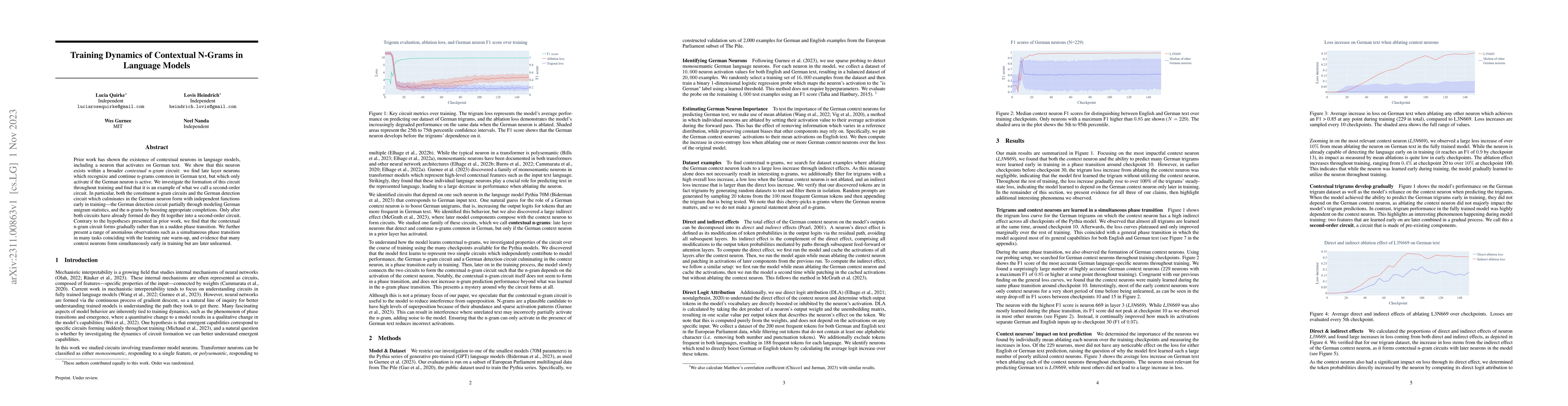 Thumbnail for Training Dynamics of Contextual N-Grams in Language Models
