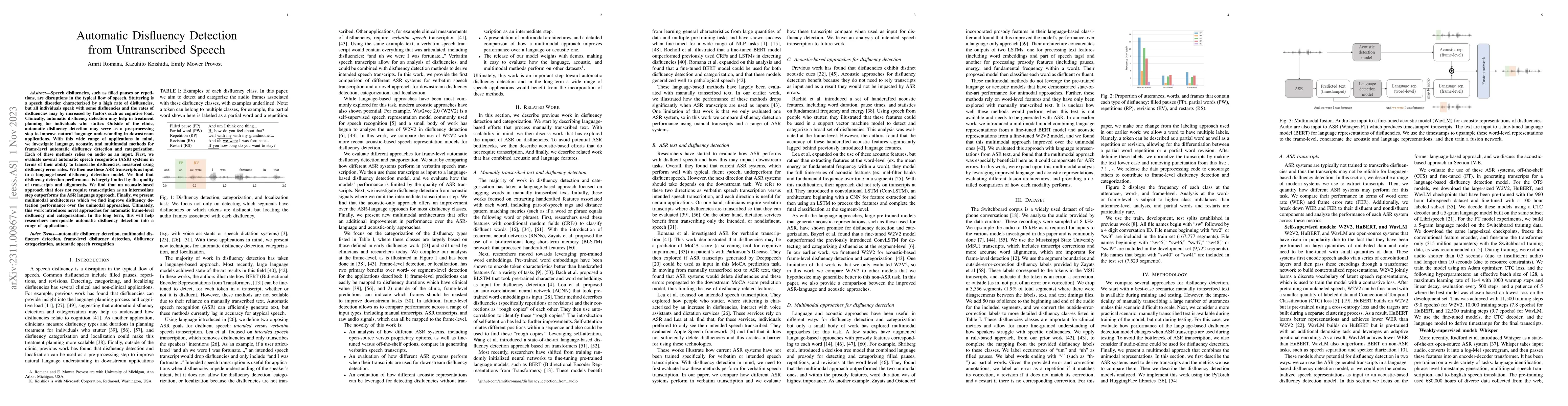Thumbnail for Automatic Disfluency Detection from Untranscribed Speech