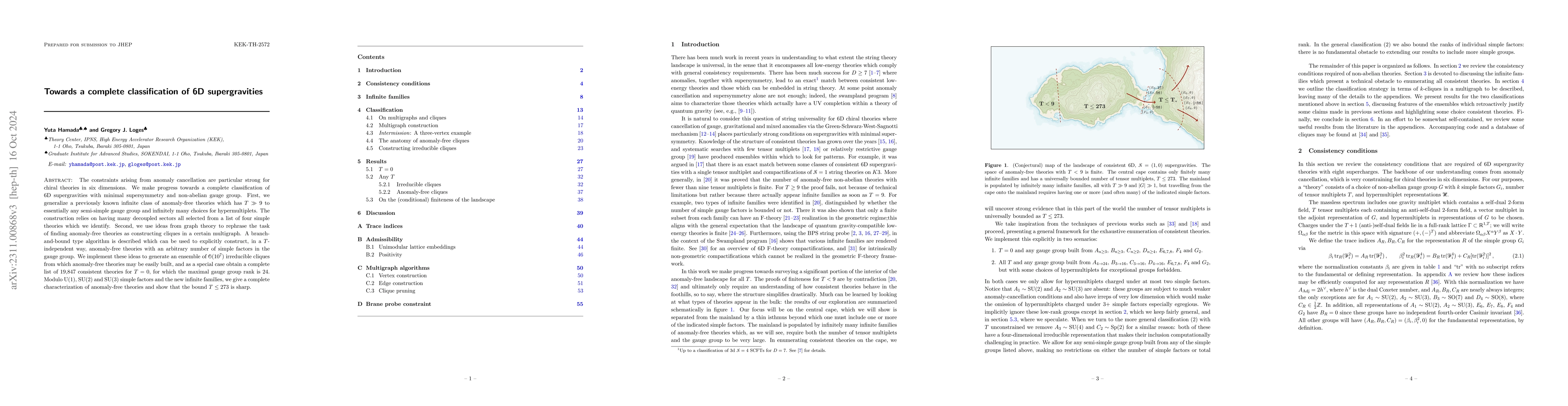 Thumbnail for Towards a complete classification of 6D supergravities