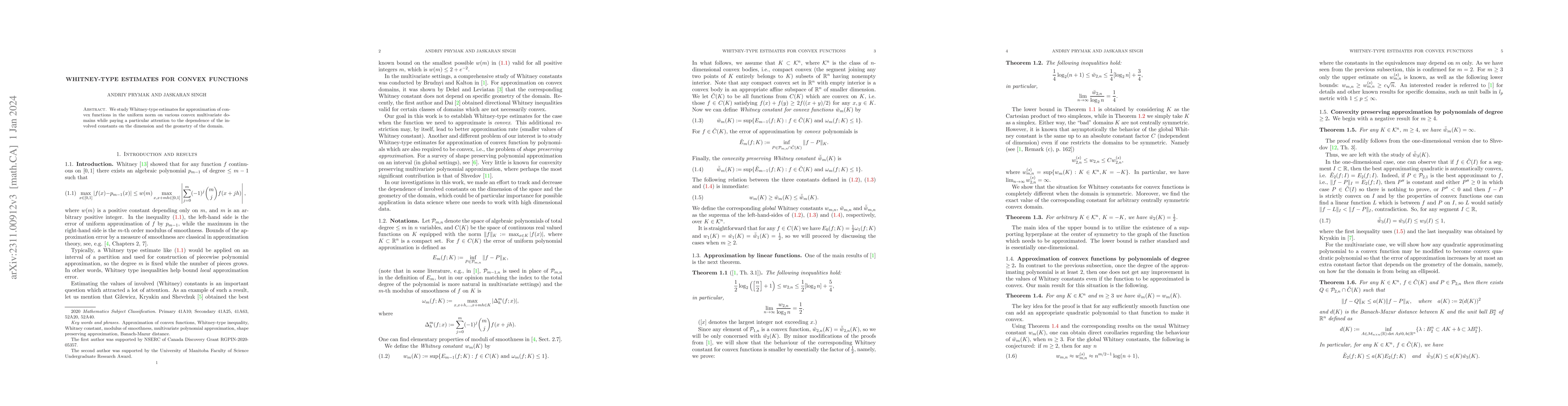 Thumbnail for Whitney-type estimates for convex functions