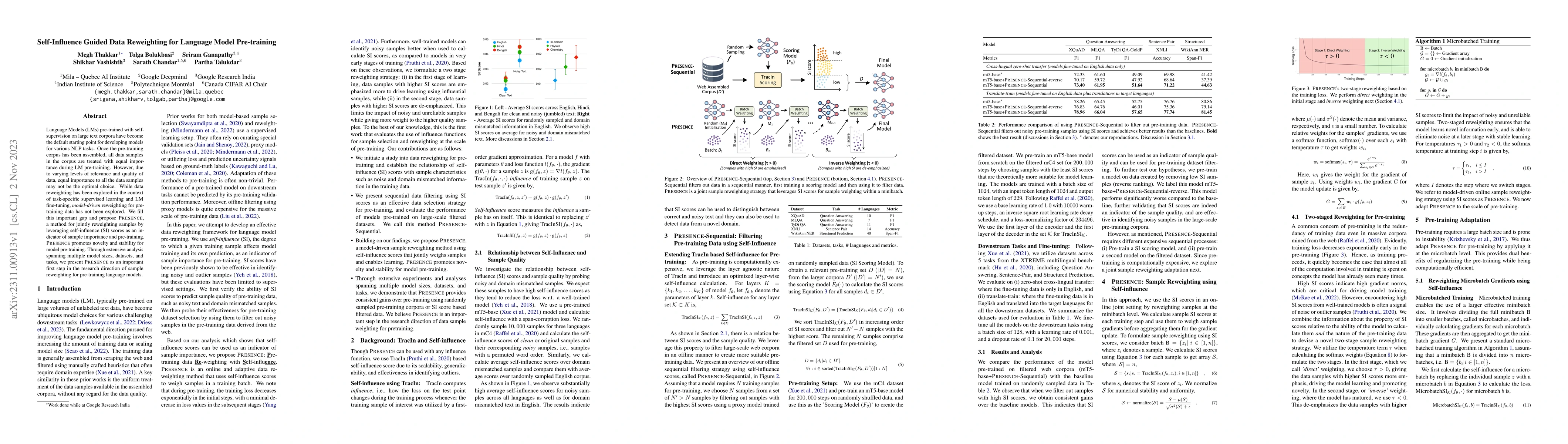 Thumbnail for Self-Influence Guided Data Reweighting for Language Model Pre-training