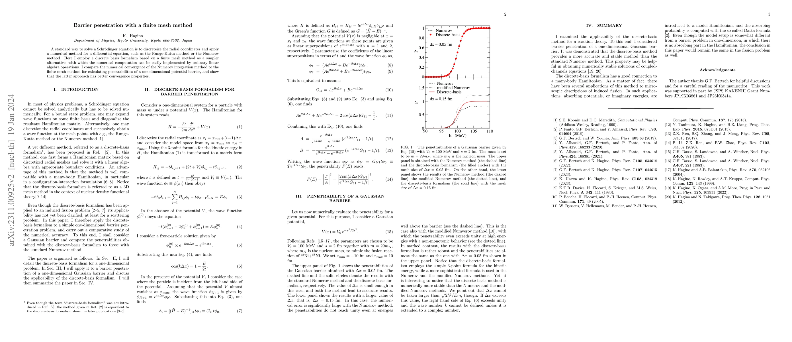 Thumbnail for Barrier penetration in a discrete basis formalism