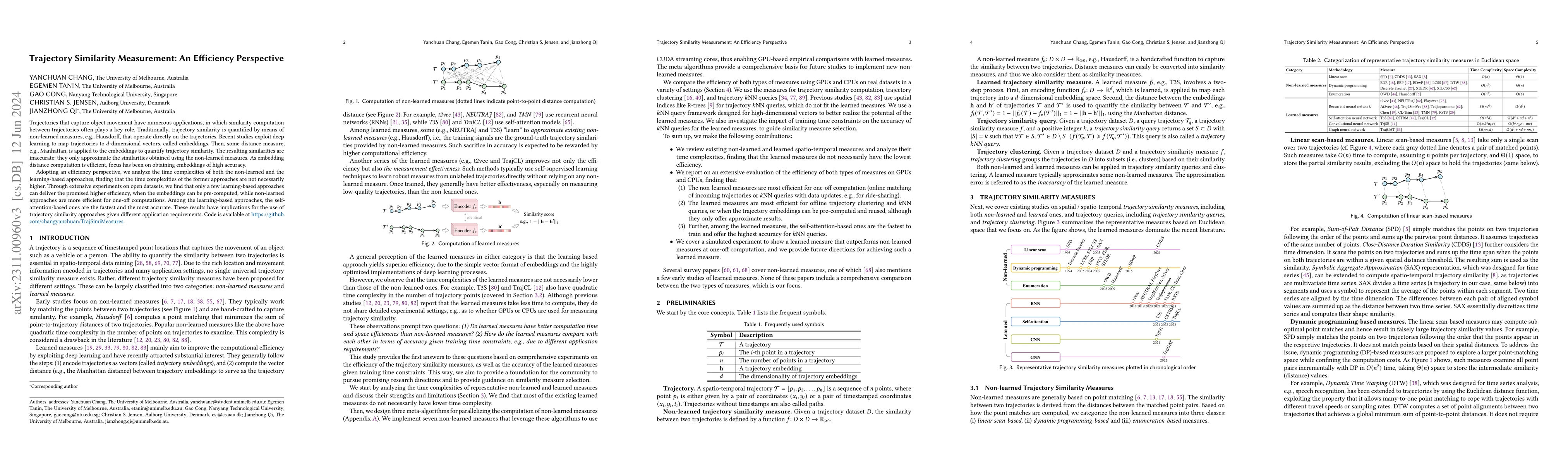 Thumbnail for Trajectory Similarity Measurement: An Efficiency Perspective
