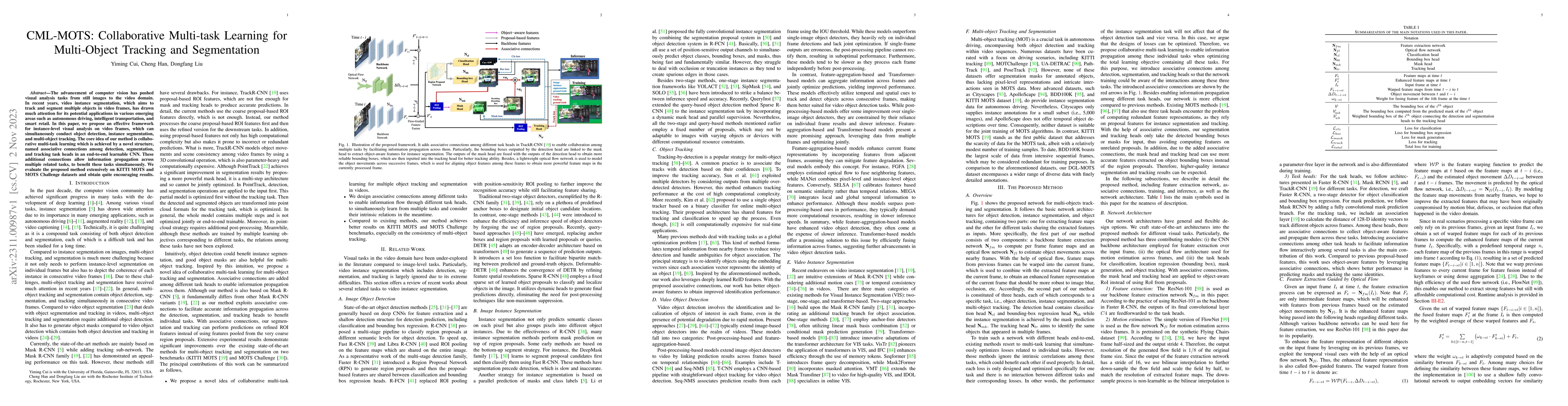 Thumbnail for CML-MOTS: Collaborative Multi-task Learning for Multi-Object Tracking
  and Segmentation