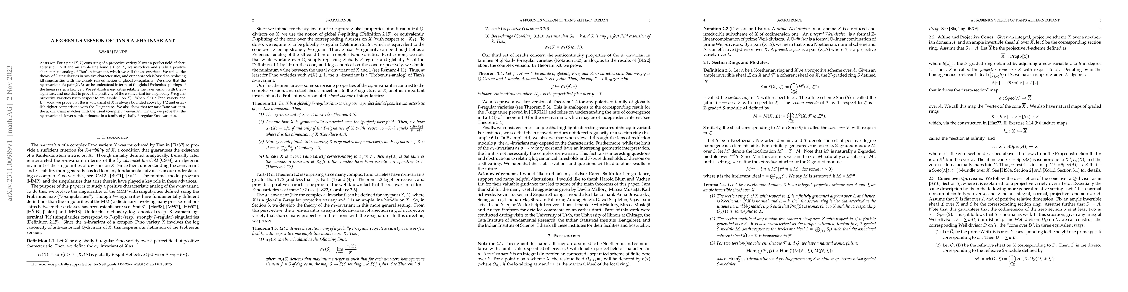 Thumbnail for A Frobenius Version of Tians Alpha-Invariant