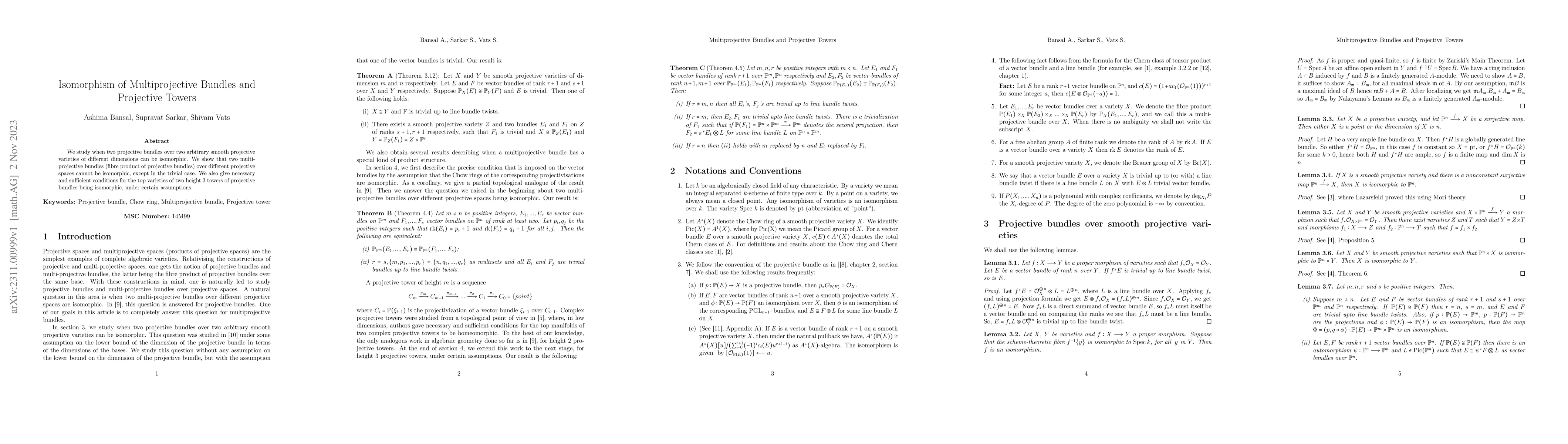 Thumbnail for Isomorphism of Multiprojective Bundles and Projective Towers