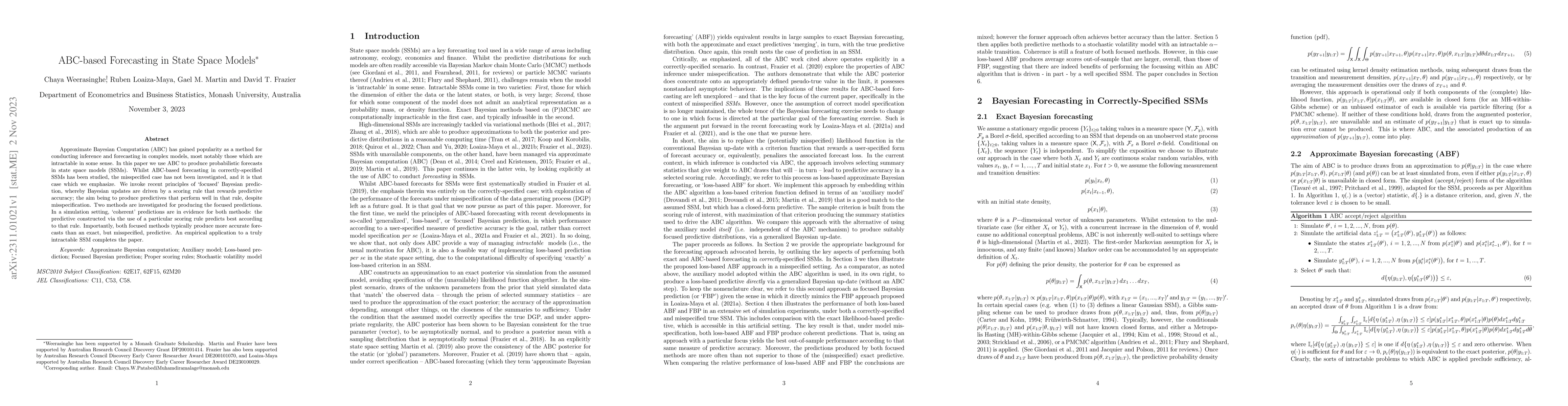 Thumbnail for ABC-based Forecasting in State Space Models