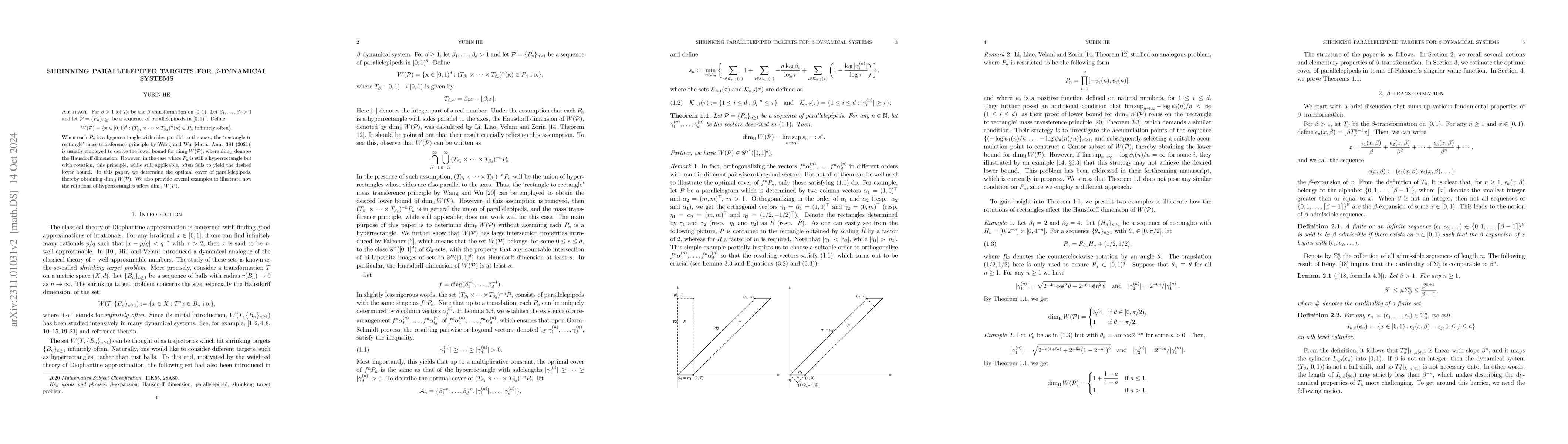 Thumbnail for Shrinking parallelepiped targets in beta-dynamical systems