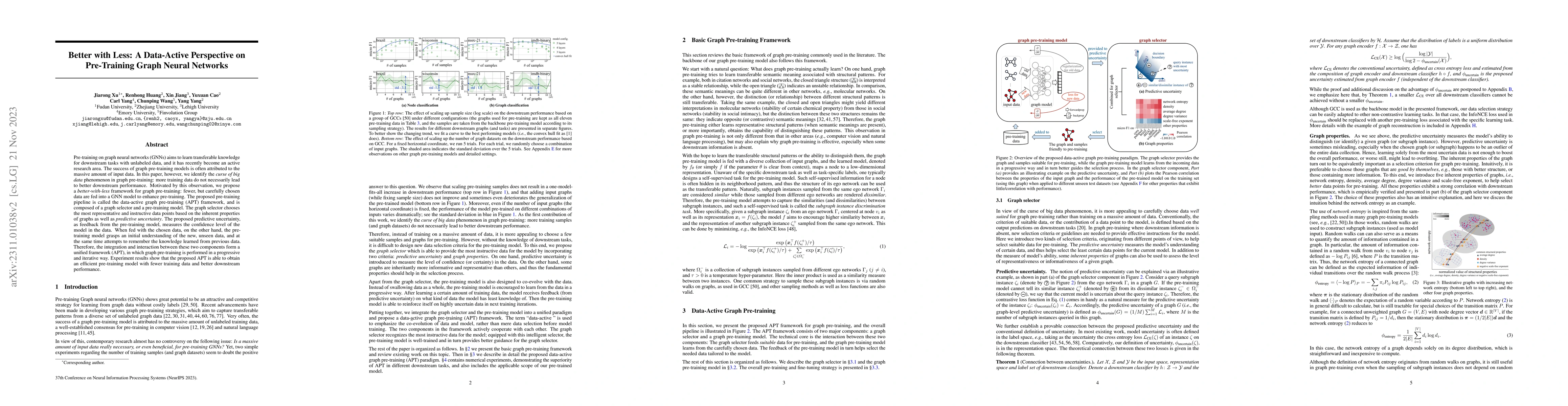 Thumbnail for Better with Less: A Data-Active Perspective on Pre-Training Graph Neural
  Networks