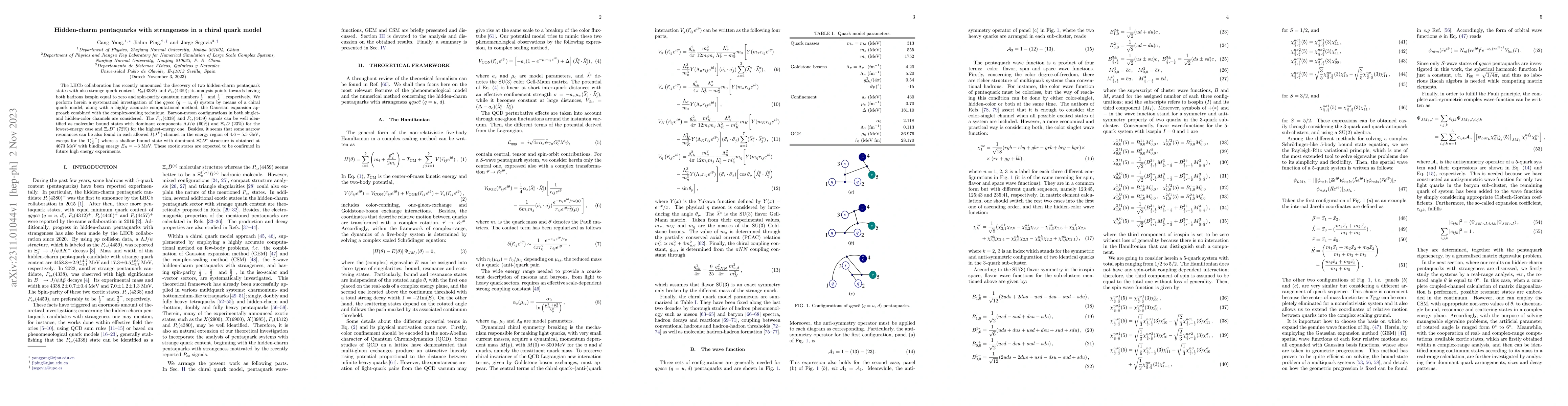 Thumbnail for Hidden-charm pentaquarks with strangeness in a chiral quark model
