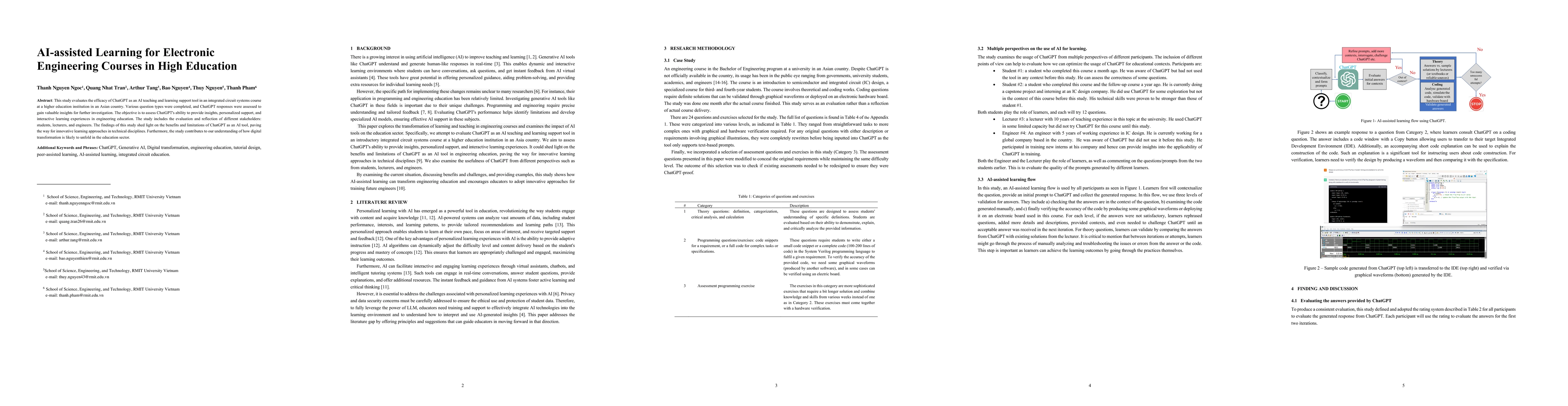 Thumbnail for AI-assisted Learning for Electronic Engineering Courses in High
  Education