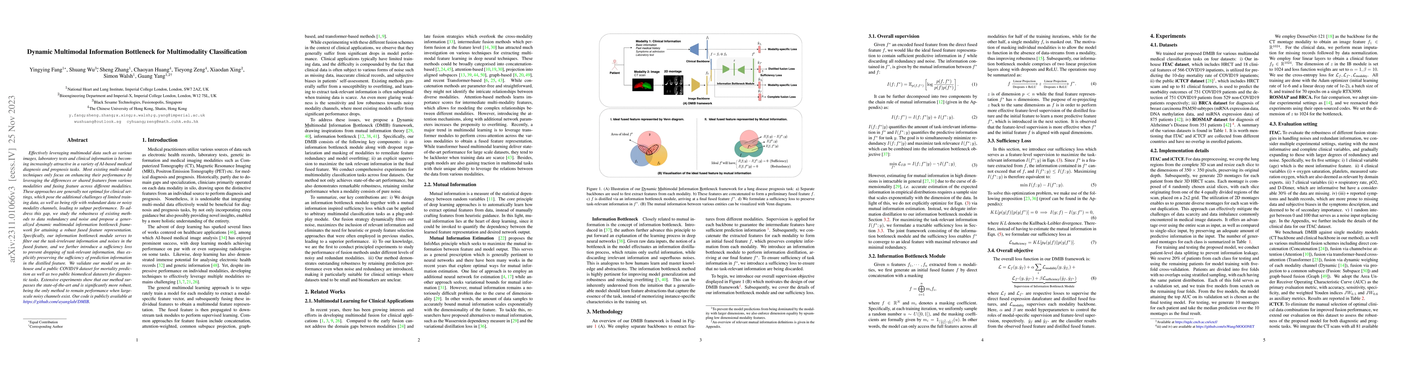 Thumbnail for Dynamic Multimodal Information Bottleneck for Multimodality
  Classification