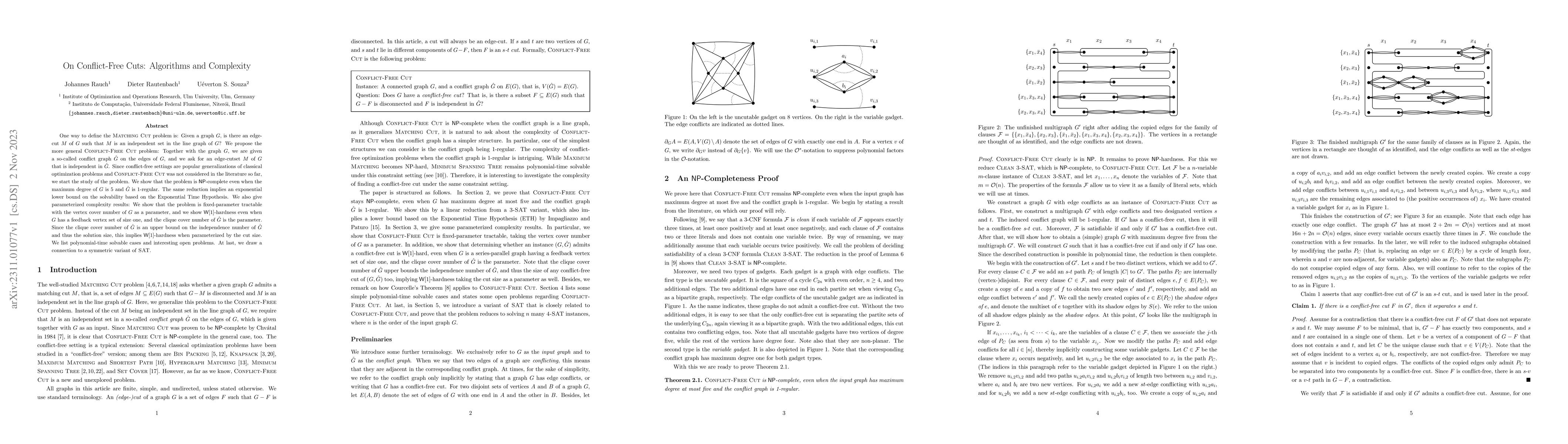 Thumbnail for On Conflict-Free Cuts: Algorithms and Complexity