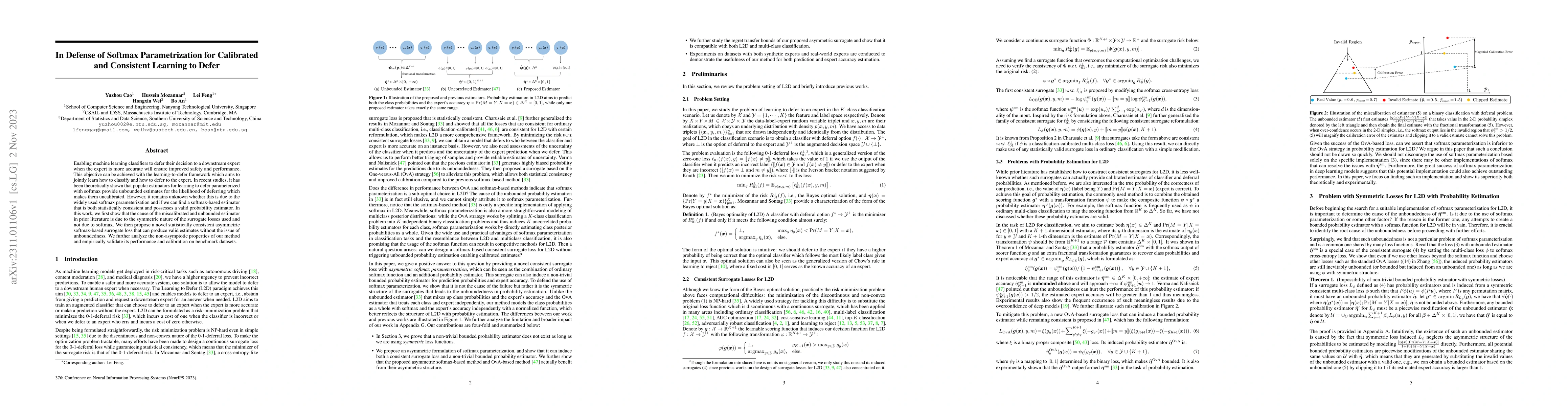 Thumbnail for In Defense of Softmax Parametrization for Calibrated and Consistent
  Learning to Defer