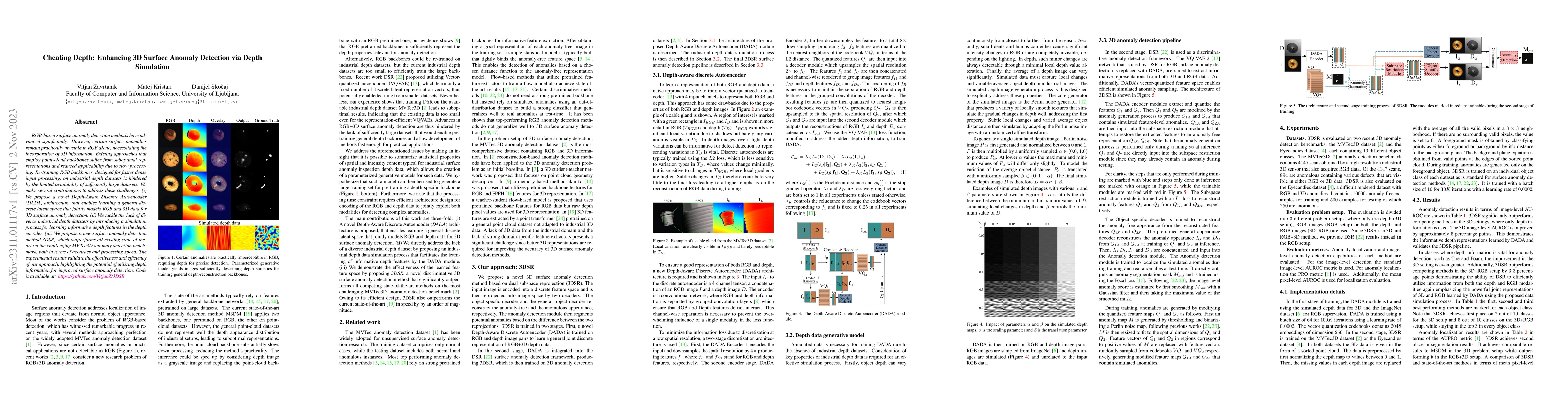 Thumbnail for Cheating Depth: Enhancing 3D Surface Anomaly Detection via Depth
  Simulation