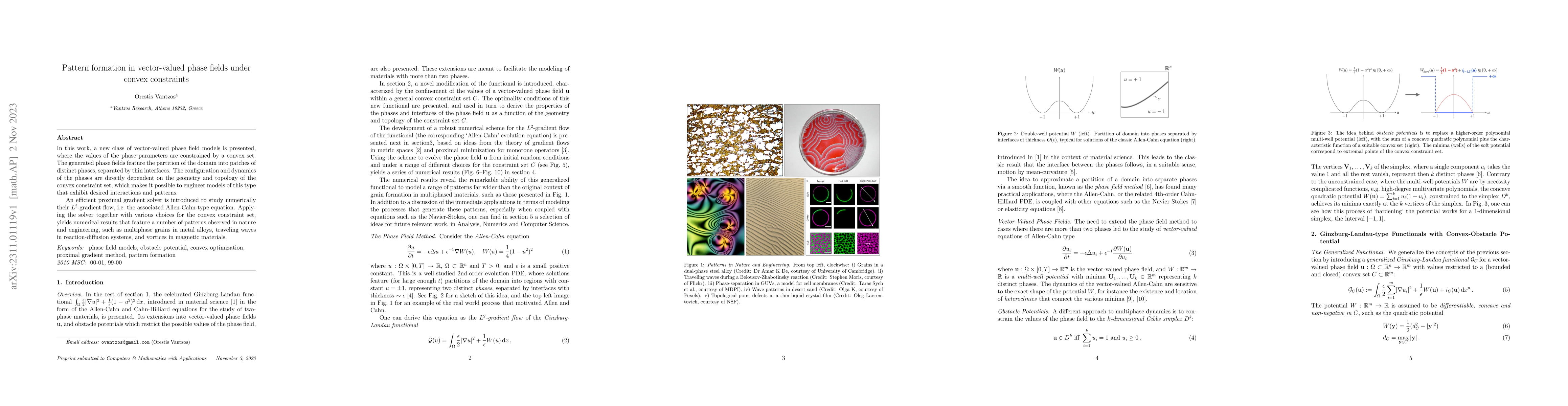 Thumbnail for Pattern formation in vector-valued phase fields under convex constraints