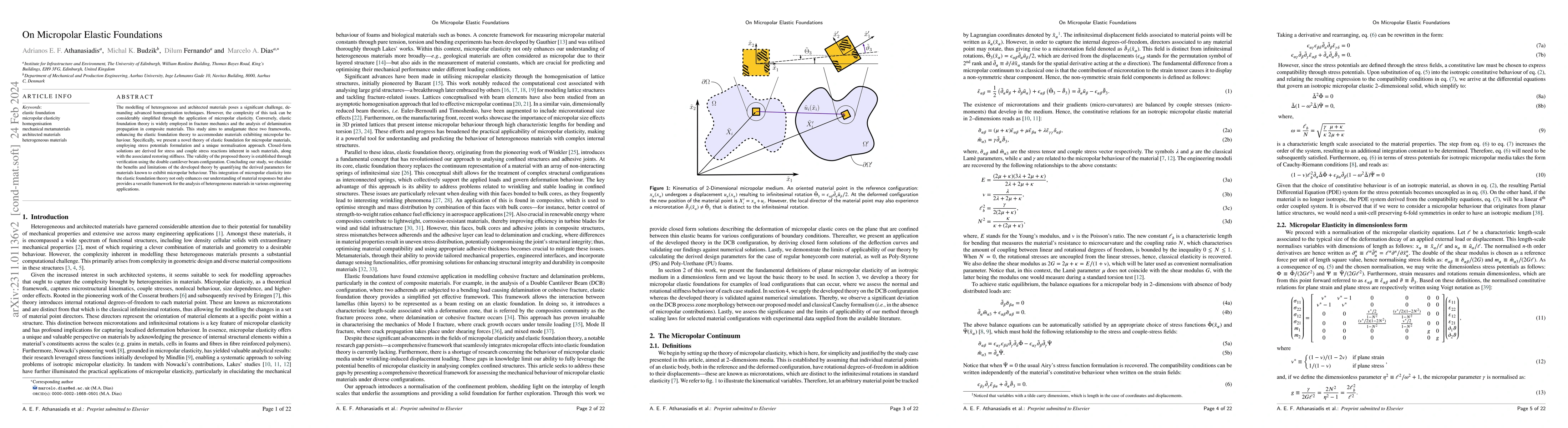 Thumbnail for On Micropolar Elastic Foundations