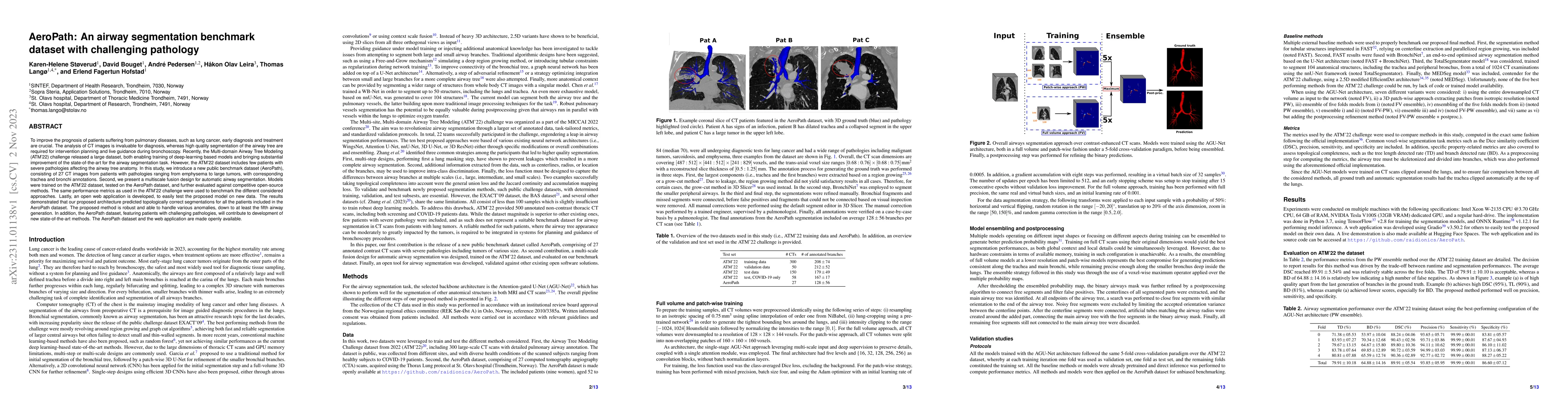 Thumbnail for AeroPath: An airway segmentation benchmark dataset with challenging
  pathology