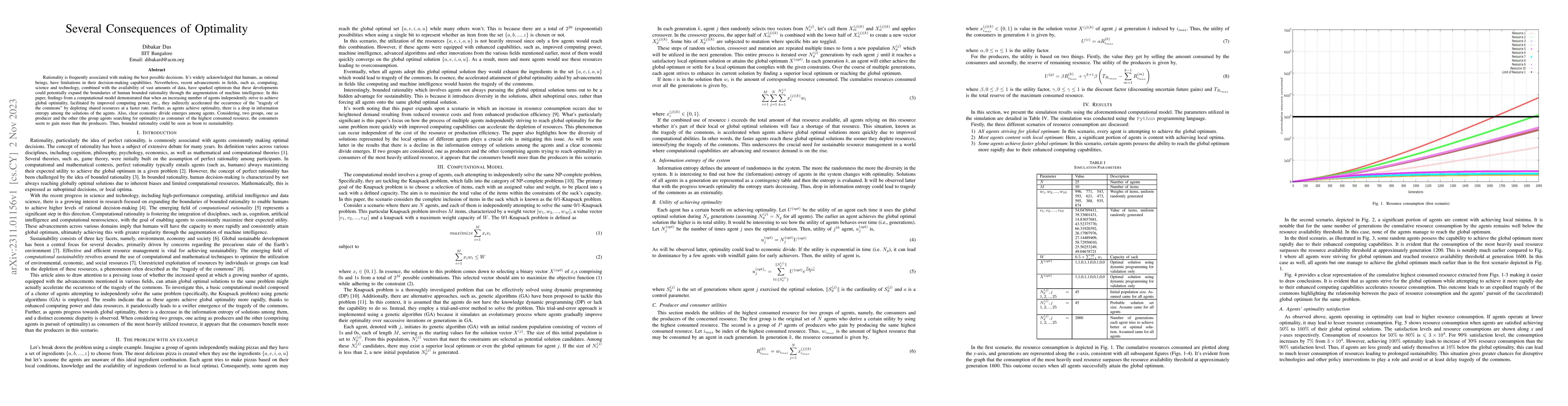 Thumbnail for Several Consequences of Optimality