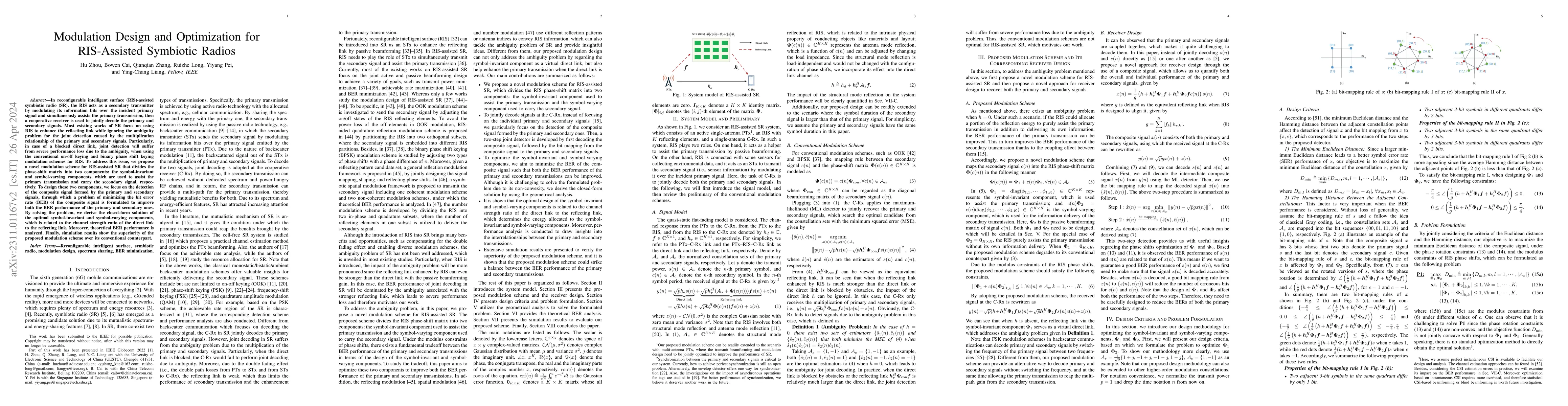 Thumbnail for Modulation Design and Optimization for RIS-Assisted Symbiotic Radios