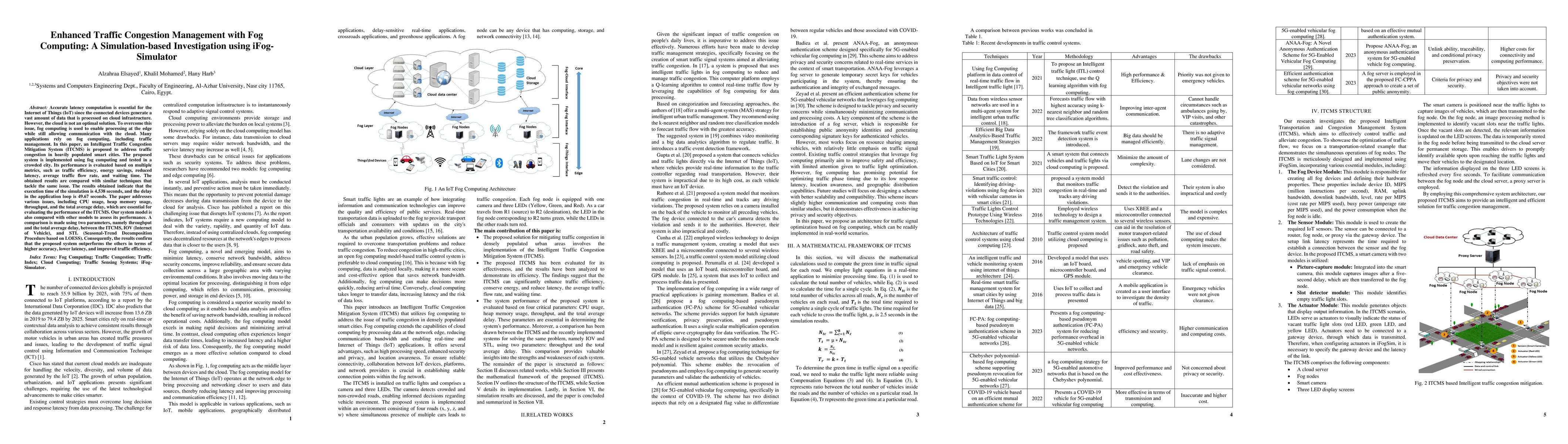 Thumbnail for Enhanced Traffic Congestion Management with Fog Computing: A
  Simulation-based Investigation using iFog-Simulator