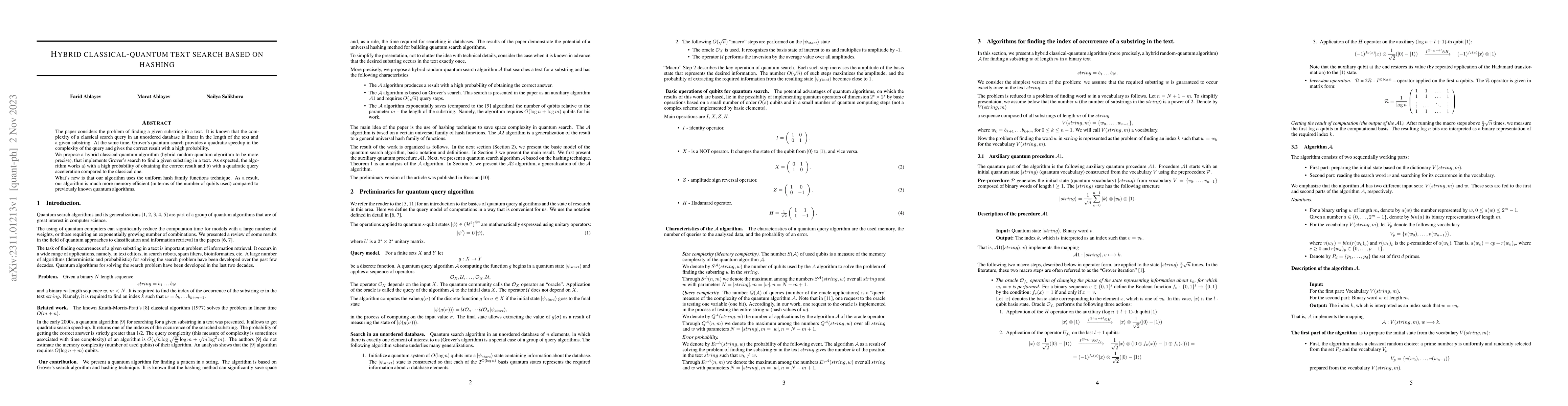Thumbnail for Hybrid classical-quantum text search based on hashing