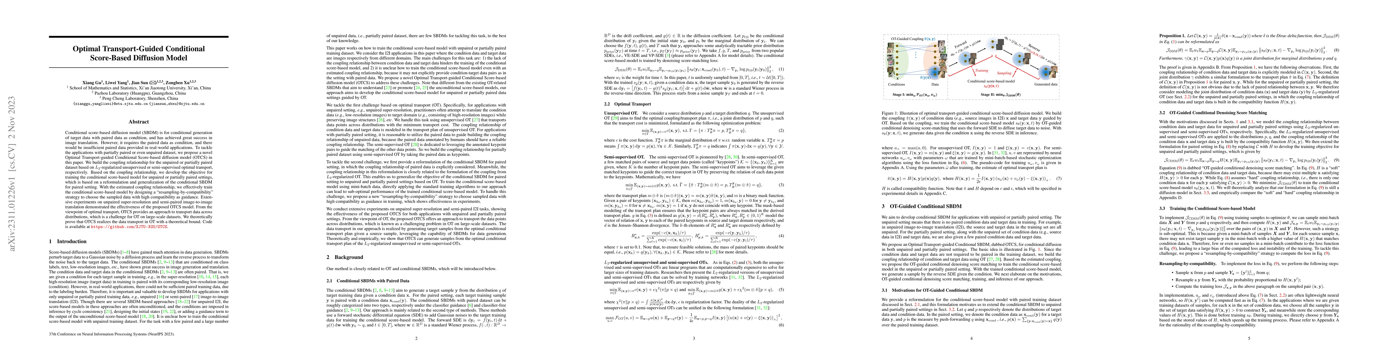 Thumbnail for Optimal Transport-Guided Conditional Score-Based Diffusion Models