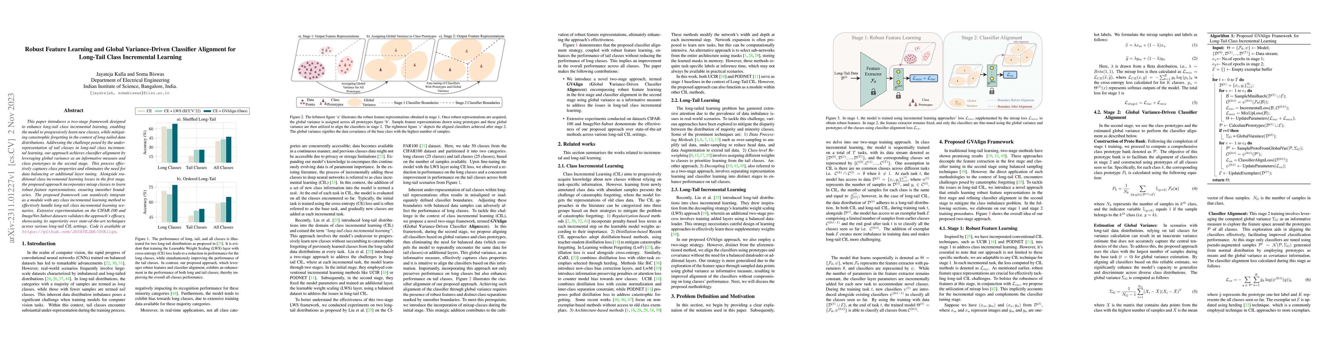 Thumbnail for Robust Feature Learning and Global Variance-Driven Classifier Alignment
  for Long-Tail Class Incremental Learning