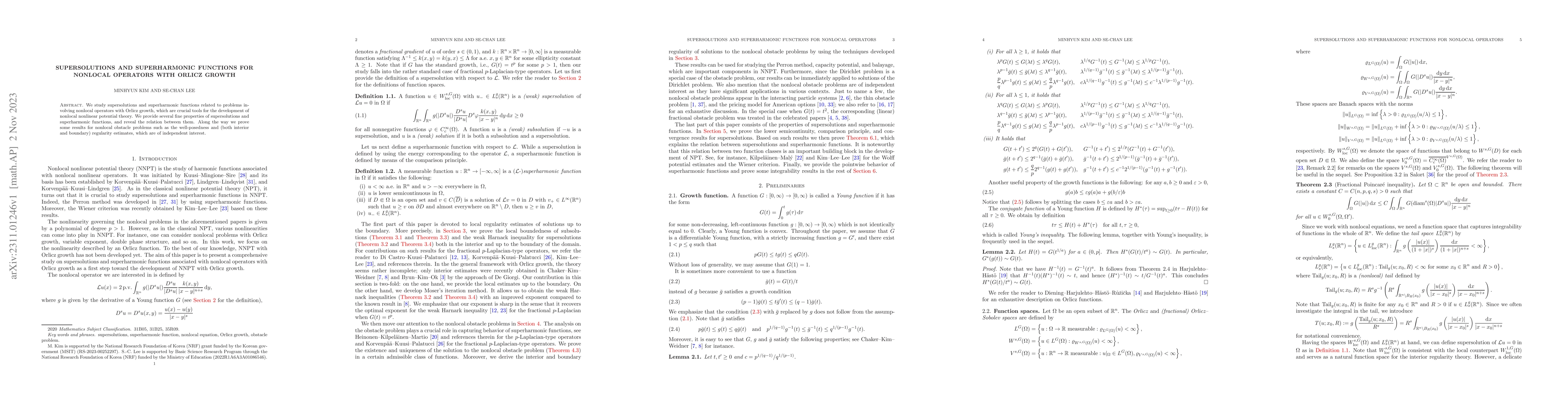 Thumbnail for Supersolutions and superharmonic functions for nonlocal operators with
  Orlicz growth